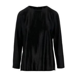 GIORGIO ARMANI Long Sleeve Silk Blouse Women BLACK Shirts